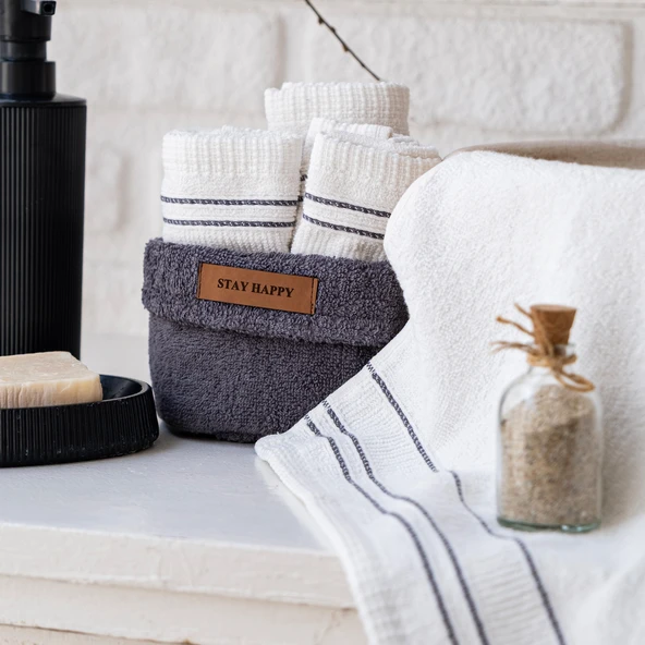 Schafer Home Daily 4 lü Havlu Seti 30x50 Cm-Antrasit