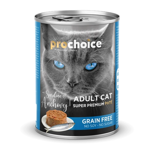 Prochoice Yetişkin Kediler İçin, Tahılsız, Sardalya Ve Hamsi Balıklı Ezme Konserve 12x400 gr ürün görseli