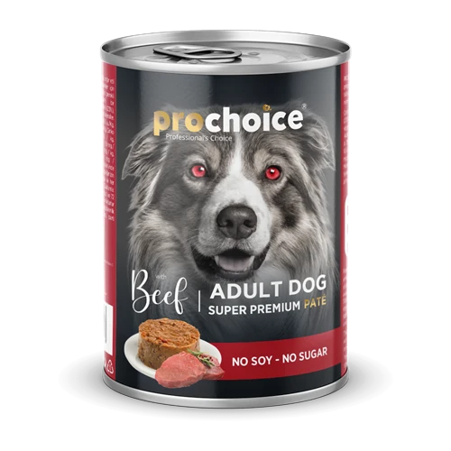Prochoice Yetişkin Köpekler İçin, Sığır Etli Ve Pirinçli Ezme Konserve 12x400 gr ürün görseli