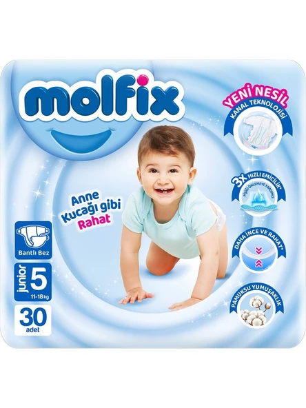 Molfix 5 Numara Junior 30'lu Bebek Bezi