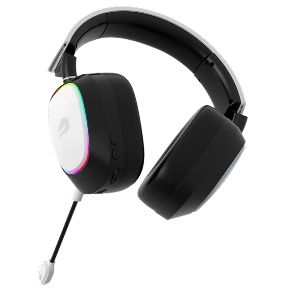 GameBooster WBH23W Nemesis PRO RGB Wireless 2.4G+BT Beyaz Gaming Kulaklık - Resim 3