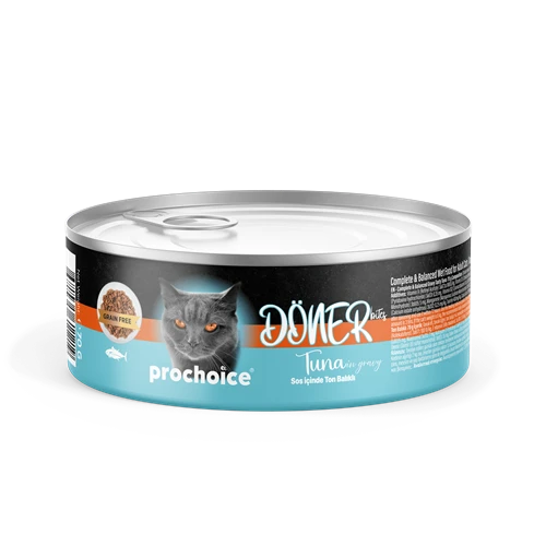 Prochoice Döner Tuna, Sos İçinde Ton Balıklı Tam & Dengeli Yetişkin Kedi Konservesi 12x70 gr ürün görseli 1