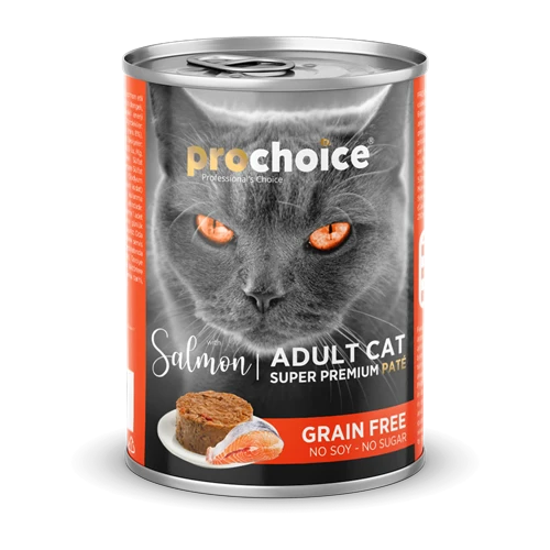 Prochoice Kısırlaştırılmış Kediler İçin, Tahılsız, Somon Balıklı Ezme Konserve 12x400 gr ürün görseli