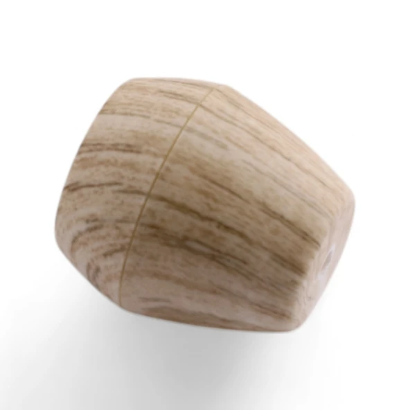 Merkür Düğme Açık Ceviz Renk Mobilya Mutfak Dolap Dolabı Çekmece Kulpu Kulbu Plastik Tek Vidalı Kulp - Resim 6