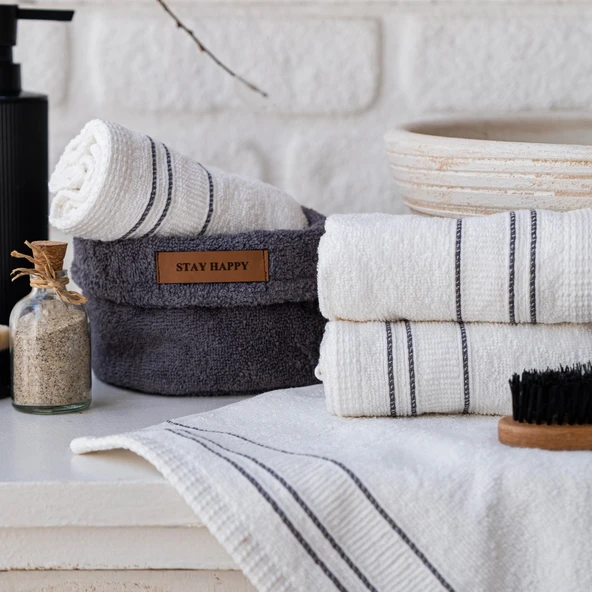 Schafer Home Daily 4 lü Havlu Seti 30x50 Cm-Antrasit - 5