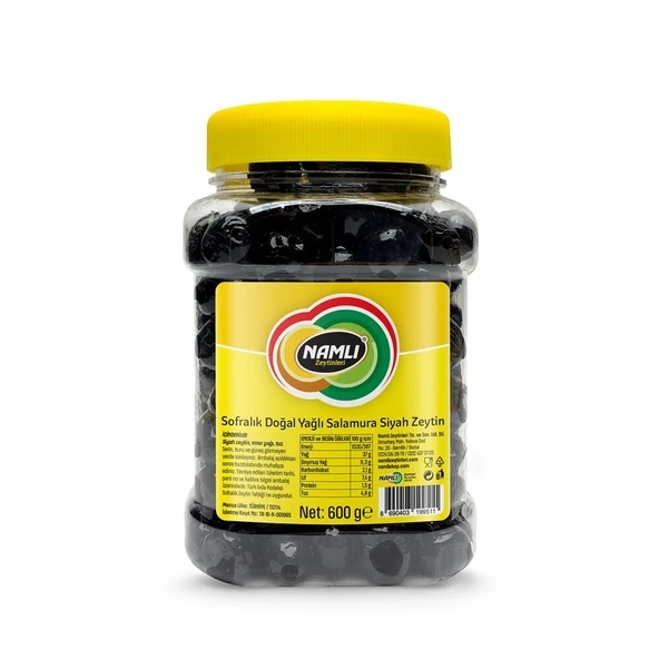 Namlı Yağlı Salamura Gemli̇k Ti̇pi̇ 261-290 Kb Si̇yah Zeyti̇n 600 Gr - 1