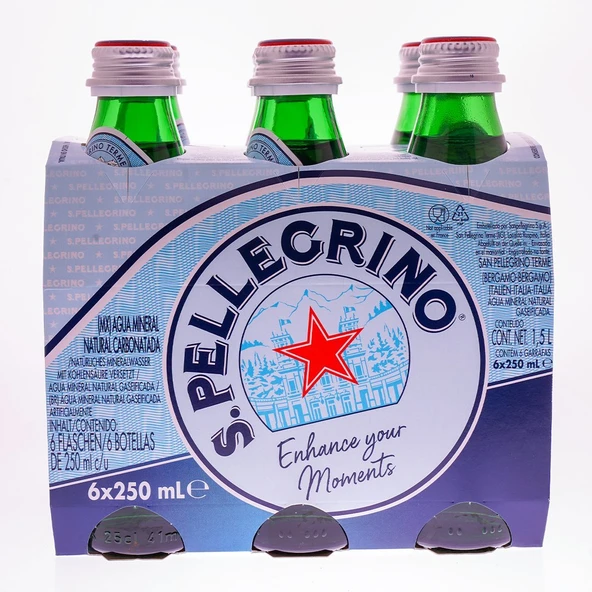 San Pellegrino Doğal Mi̇neralli̇ Maden Suyu 250 Ml*6 - 1
