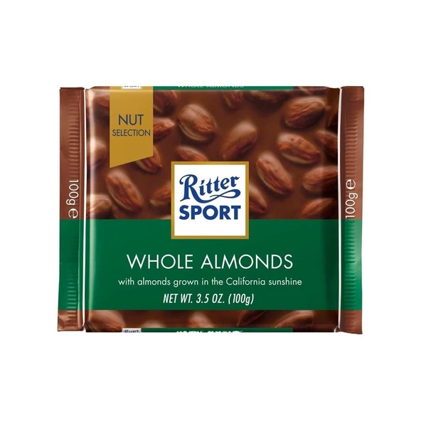 Ritter Sport Tane Bademli̇ Sütlü Çi̇kolata 100 Gr ürün görseli