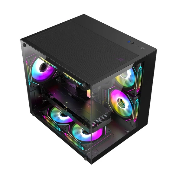 Xaser Cube X110 i5 10400F 16GB Ram 512GB M.2 NVMe SSD 8GB RX580 Masaüstü Oyuncu Bilgisayarı - 5