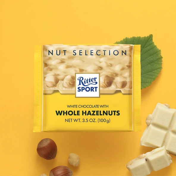 Ritter Sport Tane Fındıklı Beyaz Çi̇kolata 100 Gr - Resim 2