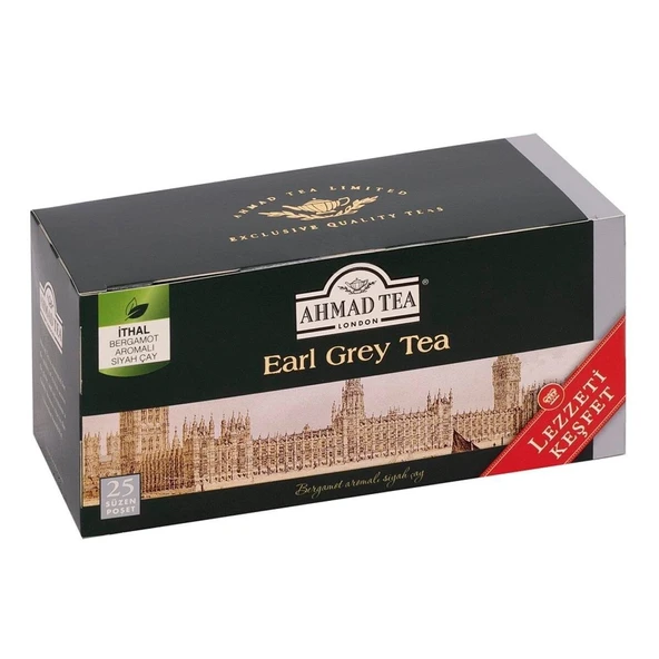 Ahmad Tea Earl Grey Bardak Poşet Çay 25' Li̇ 50 Gr ürün görseli