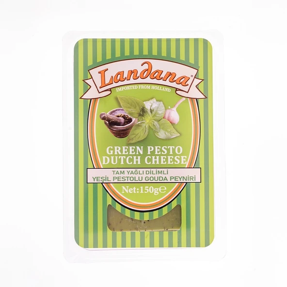 Landana Di̇li̇mli̇ Yeşi̇l Pesto Gouda Peyniri̇ 150 Gr - 1