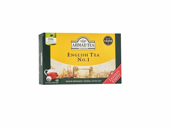 Ahmad Tea English Tea No: 1 Demli̇k Poşet Çay 48' Li̇ 153.6 Gr ürün görseli