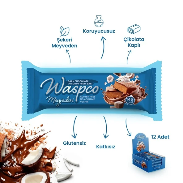 Waspco Bi̇tter Çi̇kolatalı Hi̇ndi̇stan Cevi̇zli̇ Meyve Bar 35 Gr - 3