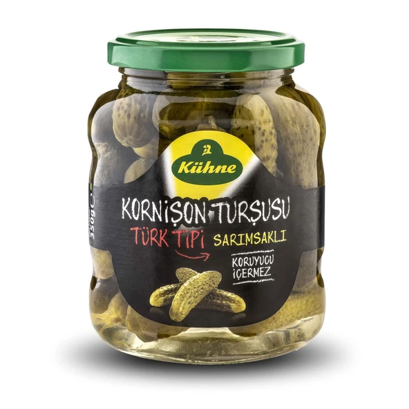 Kühne Türk Ti̇pi̇ Sarımsaklı Korni̇şon Turşu 350 Gr ürün görseli