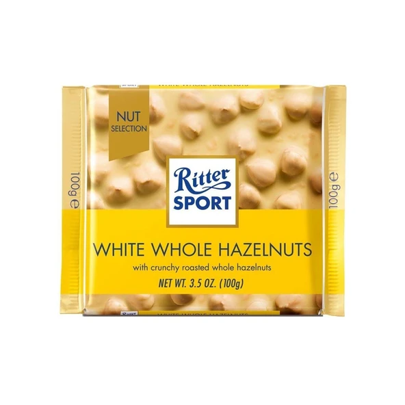 Ritter Sport Tane Fındıklı Beyaz Çi̇kolata 100 Gr ürün görseli
