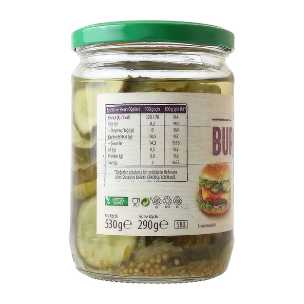 Kühne Tatlı Ekşi̇ Burger Turşusu 530 Gr - Resim 2