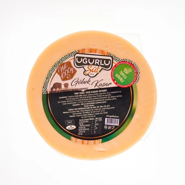 Uğurlu Süt Göbek Kaşar Peyniri̇ 1000 Gr