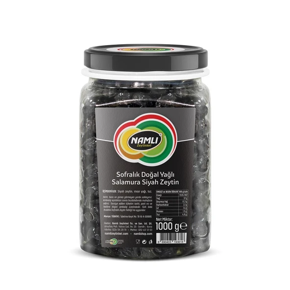 Namlı Yağlı Salamura Gemli̇k Ti̇pi̇ 231-260 Kb Si̇yah Zeyti̇n 1000 Gr - 1