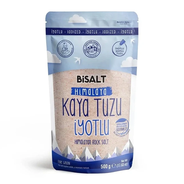 Bi̇salt İyotlu Hi̇mayala Tuzu 500 Gr ürün görseli