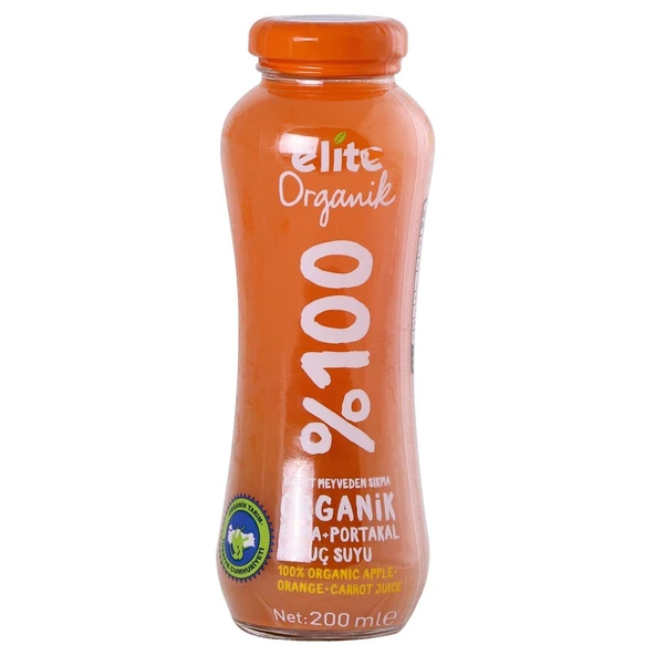Elite Organi̇k Elma/ Portakal/ Havuç 200 Ml ürün görseli
