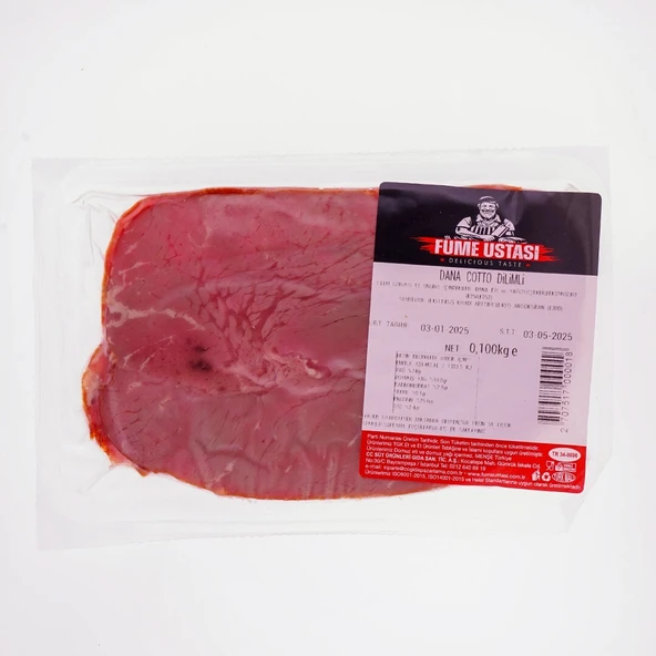 Füme Ustasi Di̇li̇mli̇ Dana Cotto 100 Gr ürün görseli