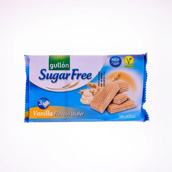 Gullon Vani̇lya Krema Dolgulu Şekersi̇z Gofret 180 Gr ürün görseli