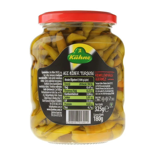 Kühne Türk Ti̇pi̇ Acı Bi̇ber Turşusu 325 Gr - Resim 2