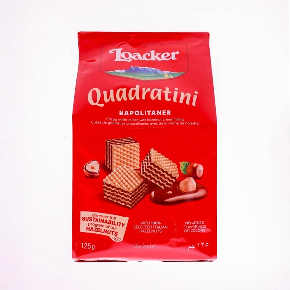 Loacker Quadratini Napolitaner Gofret 125 Gr ürün görseli