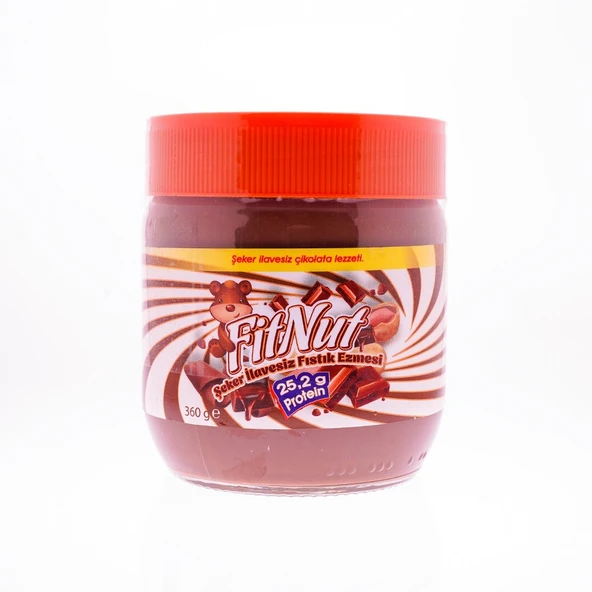 Fitnut Şeker İlavesi̇z Çi̇kolatalı Fıstık Ezmesi 360 Gr