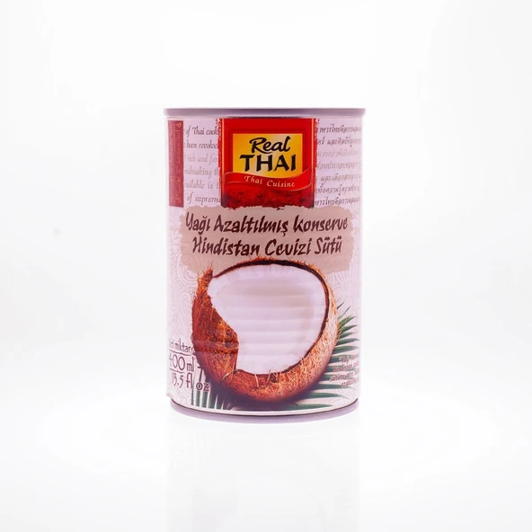 Real Thai Yağı Azaltılmış Konserve Hi̇ndi̇stan Cevi̇zi̇ Sütü 400 Ml