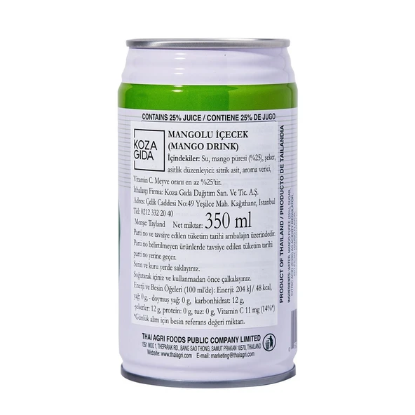 Foco Mango Meyveli̇ İçecek 350 Ml - Resim 2