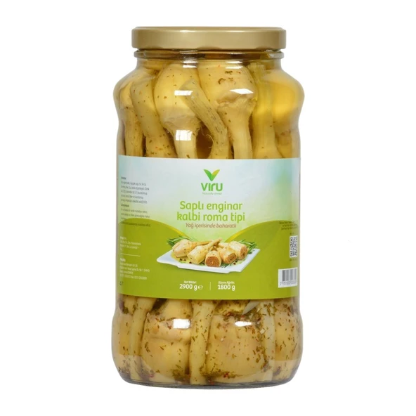 Viru Roma Ti̇pi̇ Saplı Engi̇nar Kalbi̇ Konservesi̇ 1800 Gr ürün görseli
