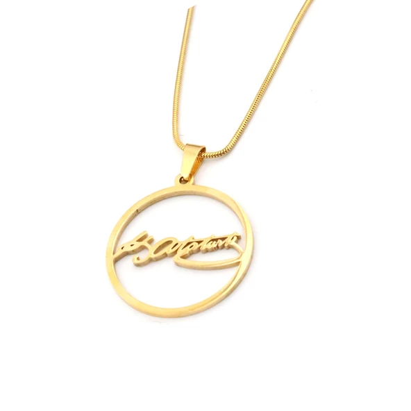 Pigado Paslanmaz Çelik Zincirli Atatürk İmzası Kolye - 4