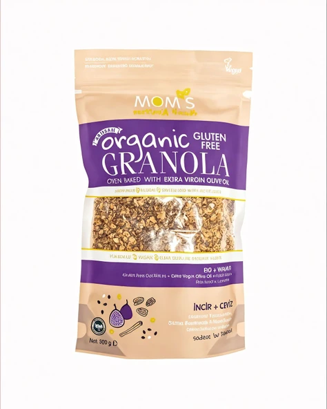 Moms Organi̇k Glutensi̇z İnci̇r Cevi̇z Granola 300 Gr ürün görseli