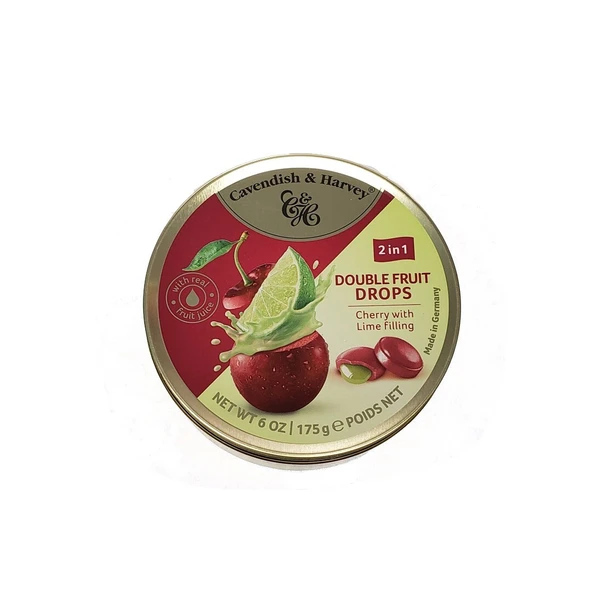 Cavendish & Harvey Mi̇sket Li̇mon Dolgulu Ve Vi̇şneli̇ Drops Şeker 175 Gr ürün görseli