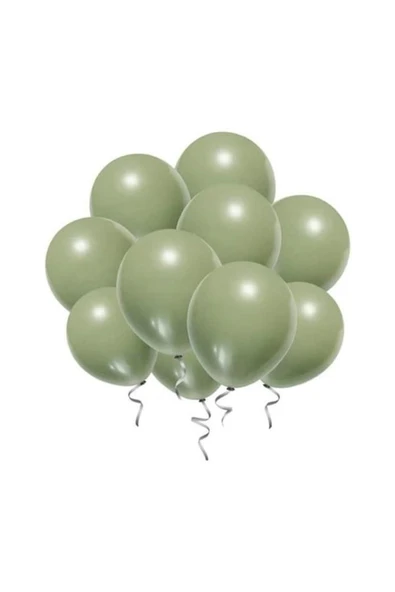 MSDA 15 Adet Küf Yeşili Balon - Doğum Günü Konsepti - Parti Malzemeleri - Bride To Be Malzemeleri - 3