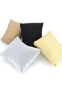 Süet Kumaş Siyah Renk 5 Adet 8/8 Cm Takı Yastığı - Resim 2