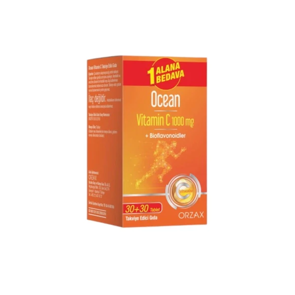 Ocean Vitamin C 1000 Mg 30+30 Tablet 1 Alana 1 Bedava ürün görseli