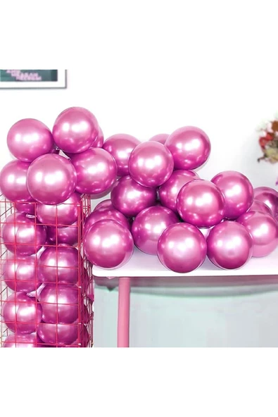 MSDA 12INC Büyük Boy Aynalı Krom Balon Yüksek Kalite 10 Adet - 1