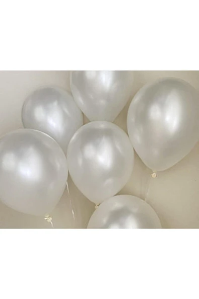 MSDA Beyaz Metalik Balon 10'lu - 2