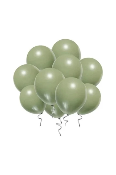 MSDA 15 Adet Küf Yeşili Balon - Doğum Günü Konsepti - Parti Malzemeleri - Bride To Be Malzemeleri - 1