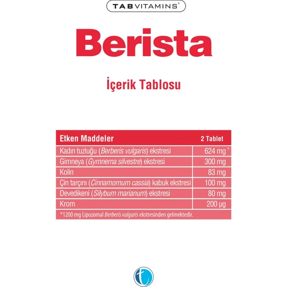 TABVITAMINS BERISTA LIPOZOMAL 60 TB - Resim 3