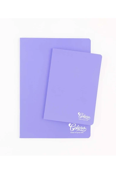 Colors A5 40 Yaprak KARELİ Karton Kapak Mor - Resim 5