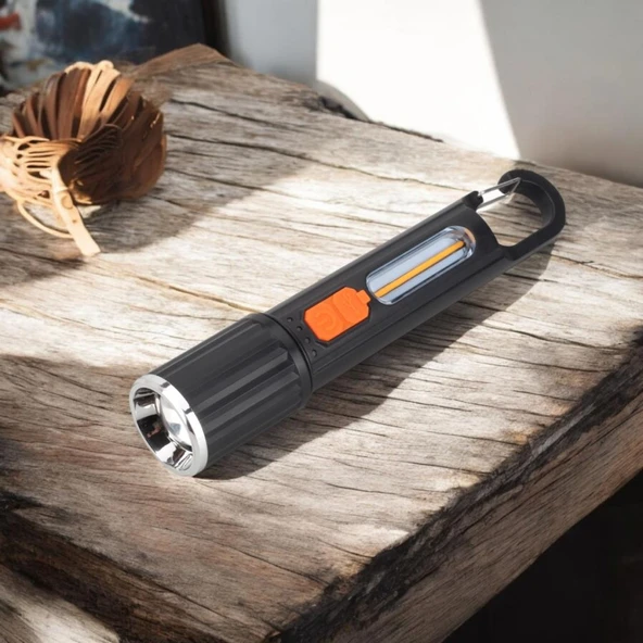 Panther 600 Lümen USB Şarjlı Led El Feneri PT-928