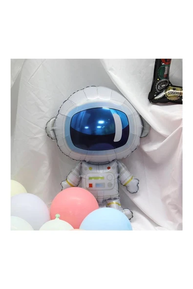 MSDA Uzay Konsepti 7 Yaş Doğum Günü Parti Kutlama Seti; Astronot, Ufo Ve Uzay Gemisi Folyo Balon Set - 3