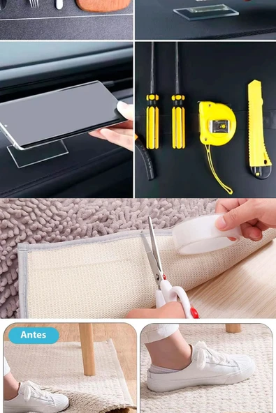 Nano Teknoloji Şeffaf Süper Güçlü Yapıştırıcı Bant Suya Dayanıklı Çift Taraflı İz bırakmayan Bant 3M - 6