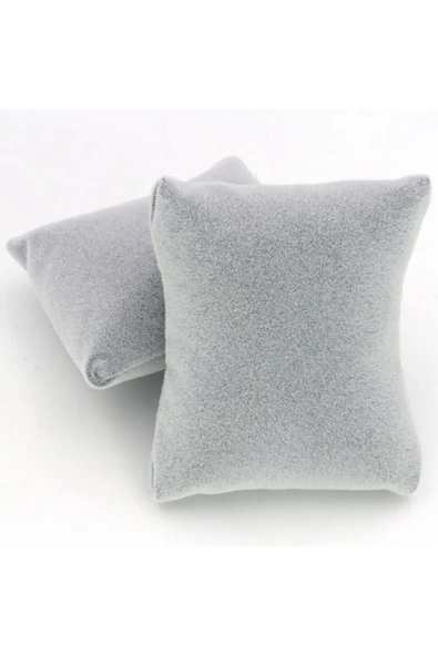 Süet Kumaş Gri Renk 5 Adet 8/8 Cm Takı Yastığı ürün görseli