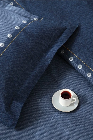 Özdilek Çift Kişilik Ranforce Nevresim Takımı Oregon Lacivert - Resim 3