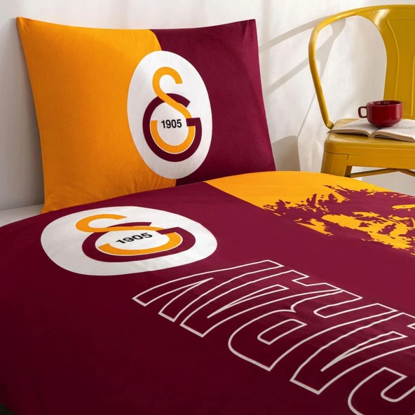 Taç Galatasaray ŞaNLI Aslan Tek Kişilik Lisanslı Nevresim Takımı - Resim 2